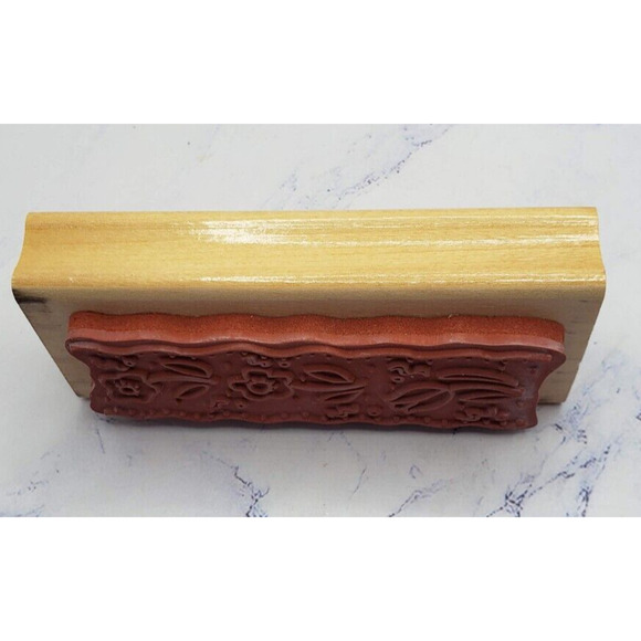 Spring Flowing Flowers Anita's Border Wood Mounted Rubber Stamp - Picture 2 of 7